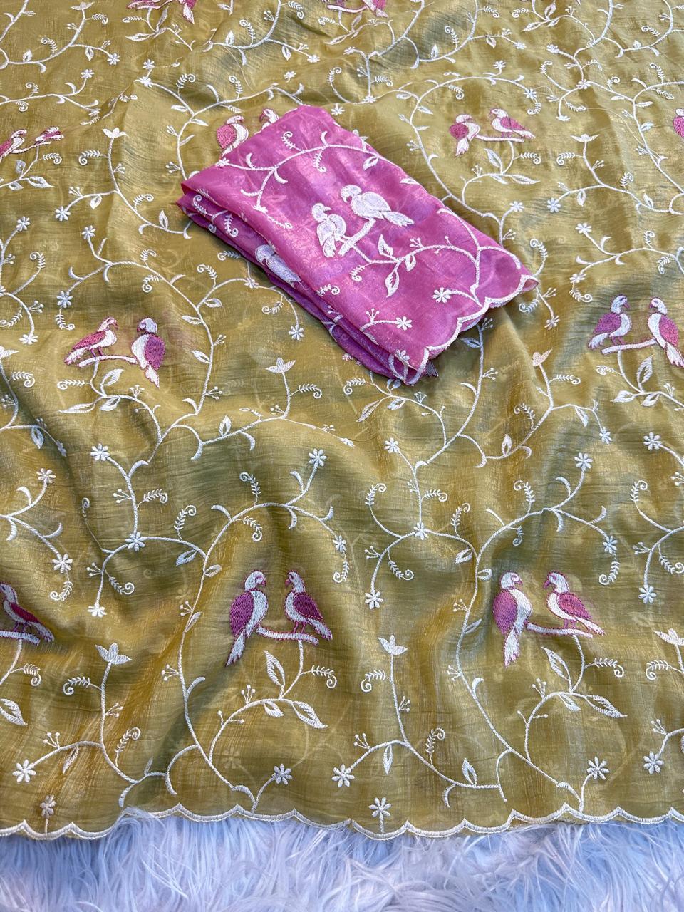 Mayuri Violet Organza Saree