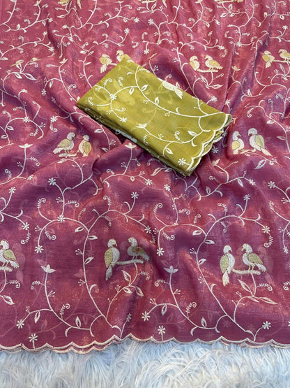 Mayuri Violet Organza Saree