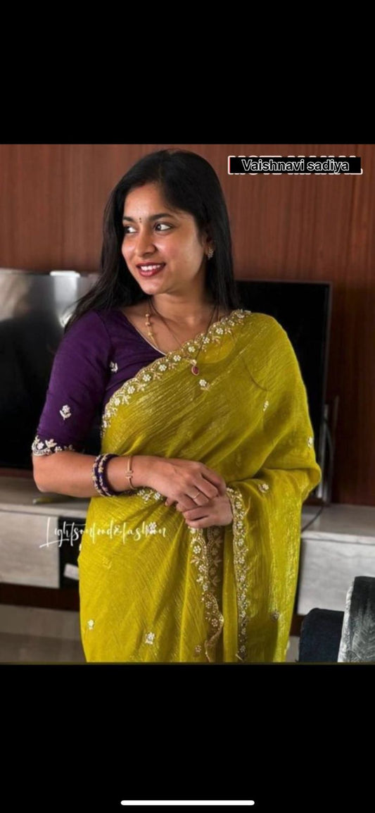 Kanira Golden Glow Saree